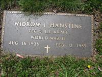 Hanstine, Widrow I.